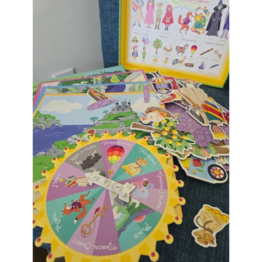 eeBoo Fairytale Spinner Game Lizzy‎ Rockwell Storytelling Board Game for Kids